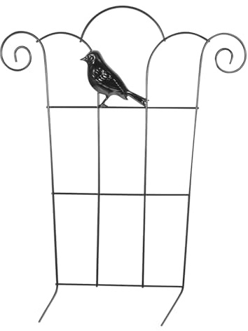 Kisangel Support de Plantes Grimpantes en Fer pour Jardin Treillis Végétal Petit Format Motif Oiseaux et Solide pour Pots et Bordures Extérieures Tuteur Robuste pour Tomates et Fleurs