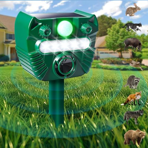 XUNIVERS Repelente para Ratones,Repelente de Gatos,Repelente para roedores de conversión de frecuencia ultrasónica Inteligente,Repelente portátil para roedores ultrasónicos,Apto para Ratones,Raccoon