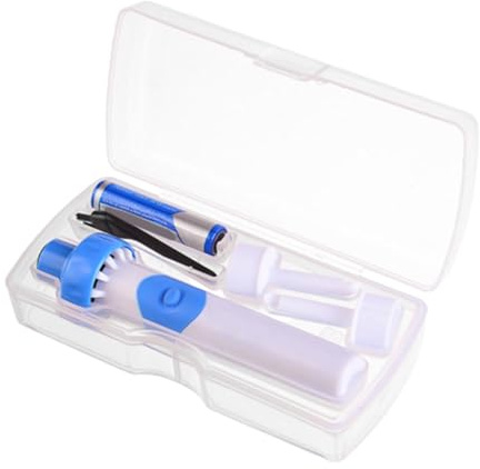 Warmhm Aspiratore di Cerume Elettrico per Orecchie per Ragazzo Ragazza e Adulti, Kit Pulizia Orecchie Riutilizzabile Silicone, Facile da Pulire, per Uso Domestico e Asilo Blu