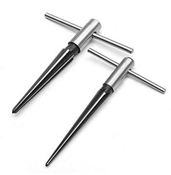 Meich Handheld Reamer Set Tapered Tools Wood Cut Pipe Tubing Inside Deburring Edge Tool 1/8-1/2(3-13mm) Inch & 5-16mm, DC990