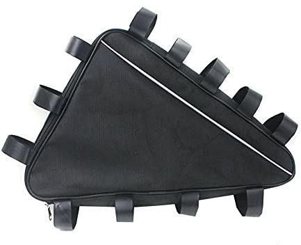 SSCYHT Elektrische Fahrrad-Dreieck-Batterietasche, Fahrrad-Fahrradtasche, Oberrohr-Dreieck-Tasche für E-Bike-Lithiumbatterie/Umbausatz, Fahrradteile-Toolkit,Schwarz,56x46x36cm