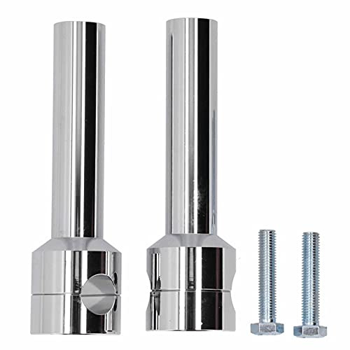 Motorcycle Handlebar Riser, Fydun Motorcycle Handlebar Riser Kit, 2pcs 25mm Aluminum Alloy Universal Handlebar Bar Risers Mount Clamp Adapter Motorcycle Modification (Chrome)