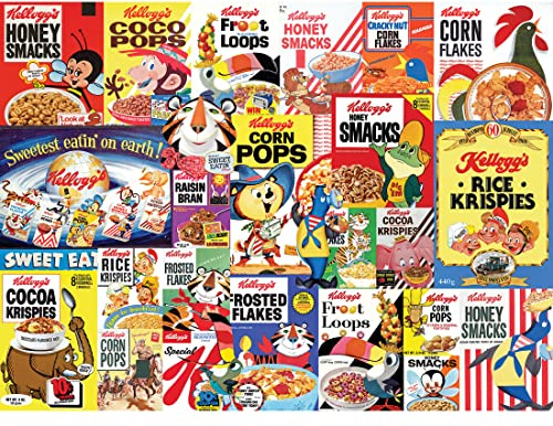 RoseArt - Kellogg's - Cereal Favorites - 1000 Piece Jigsaw Puzzles for Adults