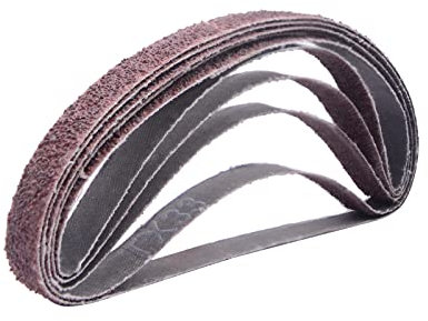 Sanding Belt, 25 Pack 40/80/120/180/320 Grits Sanding Belts, Grinding Aluminium Bands, Polisher Oxide Sander Sanding Belt Abrasive Belt (13mm*457mm)