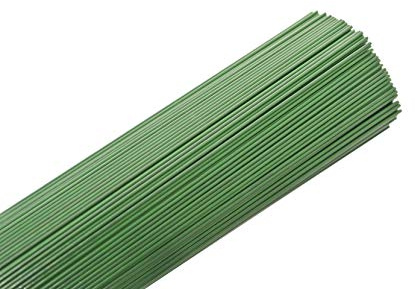 Decpero Stützdraht I Blumendraht I 1,0 x 500 mm I 2,5 Kilogramm I grün lackiert