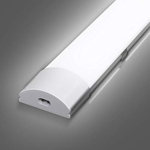 Sonnewelt 60cm LED Feuchtraumleuchte, 18W IP65 Wasserdicht Led Röhre, Feuchtraumlampe Neutralweiß 4000K Sehr Hell, Wannenleuchte für Bad Büro Garage Werkstatt