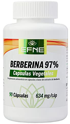 EFNE | Berberin 97% Reinheit | Hohe Dosis 634 mg/Kapsel | Berberis-Extrakt – 1500 mg | 90 Vegane Kapseln mit Berberin HCl | Unterstützt den Blutzuckerspiegel & senkt Triglyceride