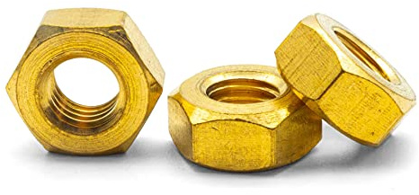 Hippo Hardware M2 (2mm) Solid Brass Hexagon Full Nuts for Bolts & Screws (Pack of 20)