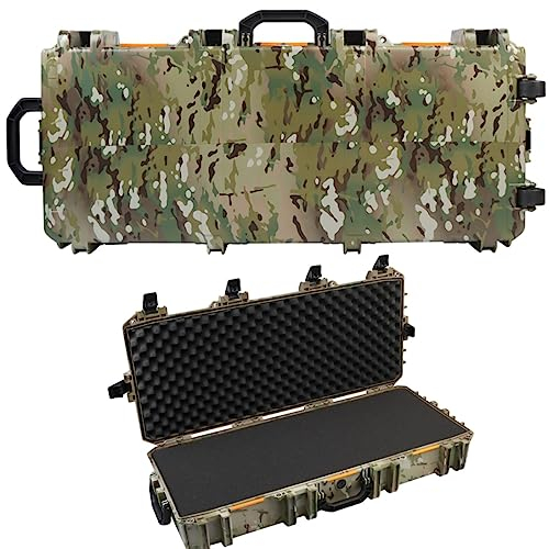 ACEXIER Tactical Storm Safety Hunting Airsoft Long Gun Travel Case Schutzwerkzeug Schießkoffer 10cm 40 Zoll mit vorgeschnittenem Schaumstoff (CP)