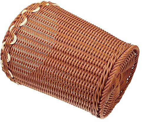 SOESFOUFU Poubelle Tissée Corbeille Tressée Poubelle De Cuisine Panier De Stockage Doeufs Corbeille à Ordures Vêtements Bureau Imitation Rotin Polyvalent De Rangement