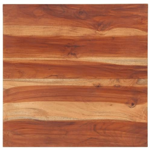 vidaXL Tischplatte Massivholzplatte Holzplatte Ersatztischplatte Holz Platte für Tisch Esstisch 25-27 mm 60x60 cm Massivholz Akazie