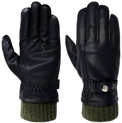 Roeckl Dahlen Touch Herrenhandschuhe Handschuhe Fingerhandschuhe Herren - mit Futter Winter Herbst-Winter - 8 1/2 HS dunkelblau