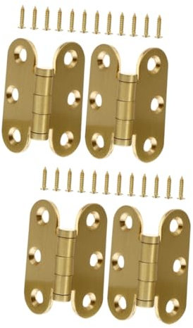 Housoutil Klein Schranktürscharniere 4 Stück Scharnier Schmuck Selbstschließend Möbel Kupfer Metall Hochleistungsscharnier Selbst