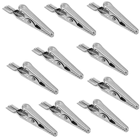 Artibetter 10 Pz Metalli In Acciaio Inox Clip A Coccodrillo Acciaio Per Utensili In Metallo Metallo Morsetti A Coccodrillo 304 Filo Di Acciaio Inossidabile Morsetto A Coccodrillo Elettrico