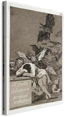 murando Akustikbild Bilder Francisco Goya Akustikschaum Hochleistungsschallabsorber Schallschutz Leinwand 1 tlg Wandbild Raumakustik SchalldämmungAbstrakt Kunst l-G-10056-b-a