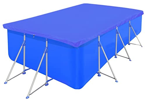 Rantry Poolöverdrag PE rektangulärt 90 g/kvm 400 x 207 cm, simbassängöverdrag, badtunna spa skydd kudde stöd poolöverdrag och markdukar