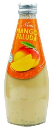 Generic Niru's Mango Faluda Flavoured Drink 290Ml Refreshing Fruit And No Preservatives Contains Mango Flavor, Basil Seeds And Nata De Coco