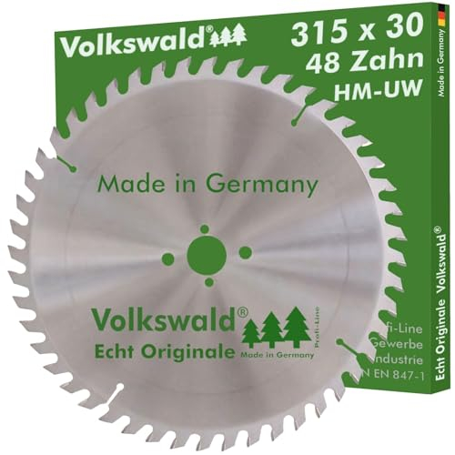 Volkswald ® HM-Sägeblatt UW 315x30mm Z=48 Astrolon Dämmplatten Furnierte Längsschnitte Gipsplatten Hartholz Längsschnitte Hartholz Querschnitte Tischkreissäge Handkreissäge Kapp- Gehrungssäge