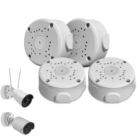 WiTi - Caja de conexiones de base profunda de 106 mm para cámaras de vigilancia de seguridad, caja de gestión de cables CCTV cámara IP domo y tipo de proyectil(4PACK)