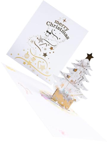 Tofficu Weihnachtskarte Dekorative Weihnachtsbaum-karte Für Festliche Anlässe Für Familien Und Freunde Stilvolles Design Langlebig Und Ansprechend Grußkarte Für Feiertage