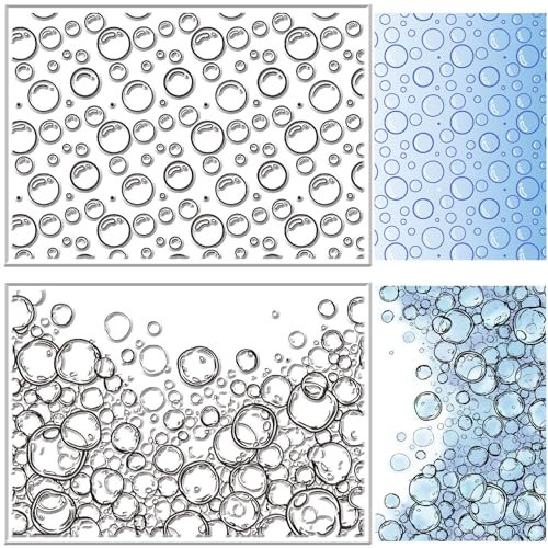 craspire Wasserblasen Stempel Hintergrund Transparenter Stempel Sommer Meeresblasen Kreise Punkte Silikon Transparenter Gummi Wiederverwendbar Poststempel Siegel Für Tagebuch DIY Basteln Scrapbooking