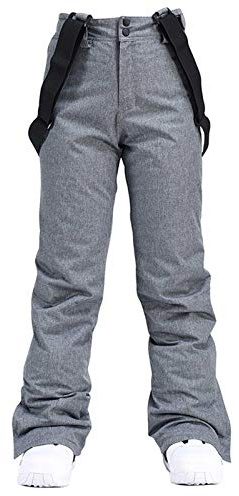 LOIJMK Thermo Skihose Damen - Funktionshose Schneehose Mit Trägern Schneeanzug Skioverall Winter Warm Wanderhose Winddicht Thermohose Trekkinghose Softshellhose Outdoor Snowboardhose