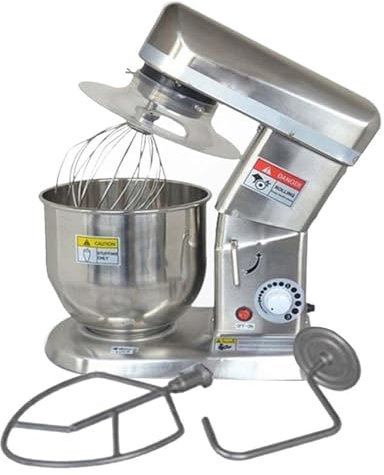 Commercial Food Mixer with Dough Hook,5L/7L/10L 300W/500W Stainless Steel Stand Mixer,Pizza Bakery Multifunction Blender,3 Speed Electric Dough Mixer for Bread Cake Hook Beater Whisk,7L