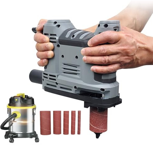 Ponceuse portative, ponceuse avec dépoussiéreur, 650W, 1800-3200 RPM,comprend quatre tailles de manchons,peut être utilisé à l'envers,pour le métal,l'aluminium, le bois, la ponceuse en plastique
