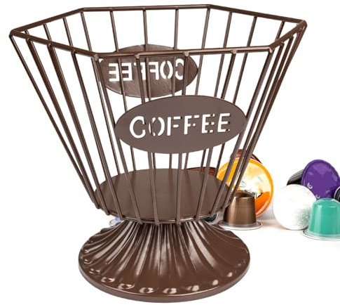 KOVNISE Porta Cialde da Caffè, Portabicchieri K per Bancone, Grande Capacità, in Stile Minimalista, Organizer per Cialde per Cucina, Ufficio, Bar, Accessori Decorativi per Gli Amanti del Caffè