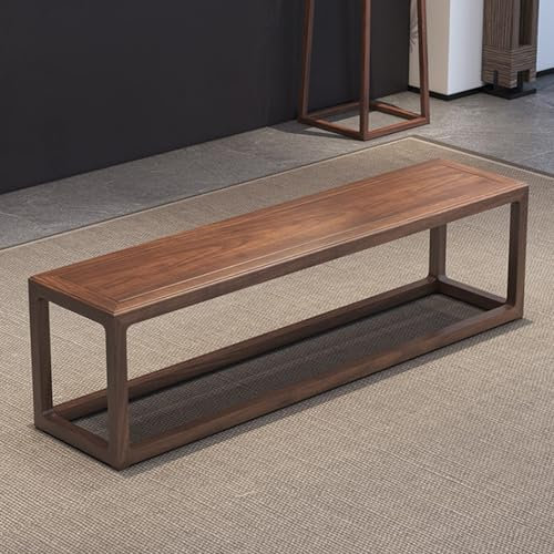 GUAWJRZDP Esszimmerbank, Küchenbänke, Eingangsbereich-Innenbank, Teekunst-Hocker, Holzbank Rustikalholzbank Deko, Küchen-Eingangsbereich-Holzbankstuhl, Braun(120cm/47.2in)