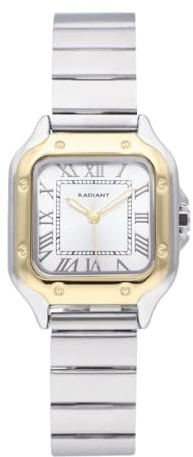 Radiant – Colección Chris Her – Reloj analógico. Reloj de Pulsera para Mujer. Reloj de Pulsera con Esfera Blanca y Correa Plateada. Tamaño: 27,5 mm. 3ATM.