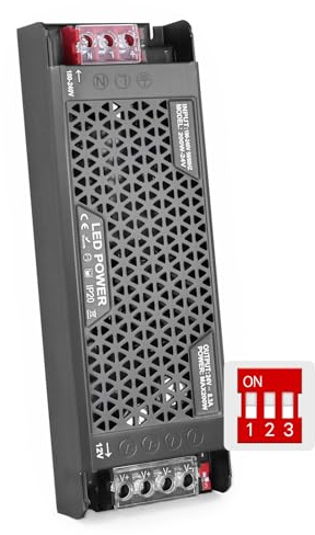 BRIMETI Transformador LED 24V 200W 8.3A Regulable Fuente Alimentación Ultra Fino Dimmable 220V AC a 24V DC Driver Bajo Voltaje Constante Tensión Adaptador Transformador para Tira Luces LED