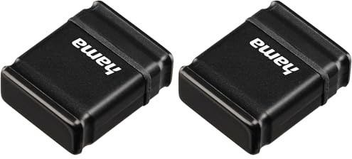 Hama Smartly - Memoria USB 2.0 de 32 GB (66x), Color Negro (Paquete de 2)