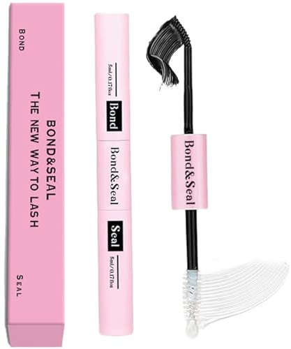 2-in-1 Lash Bond & Seal – Strong Hold Cluster Lash for DIY Extensions. Waterproof, Latex-Based for Individual & Cluster Lashes. Long-Lasting Mascara Effect, Easy Application, Smudge-Proof