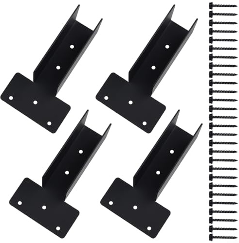 Sturdy 4 Pack Pergola Bracket Kit for Connecting 2x4 Timber Beams in Garden Furniture