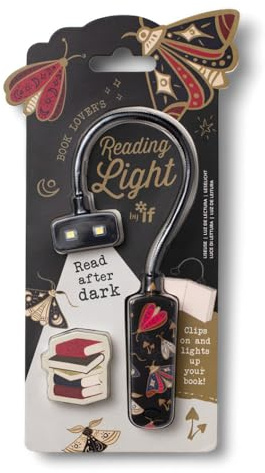 IF Book Lover's Reading Light - Moths, Black