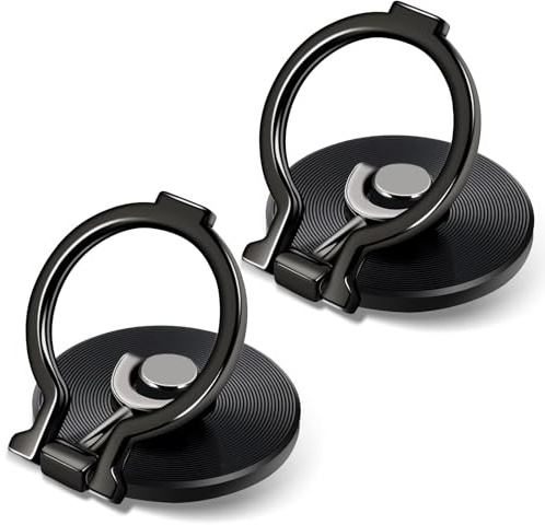 aceyoon 2 PCS Anillo Soporte Móvil Universal Phone Ring Holder 360° Rotación Anillo para Teléfono Móvil Aleación de Zinc para iPhone, para Samsung Galaxy, para Huawei y Otras Smartphones