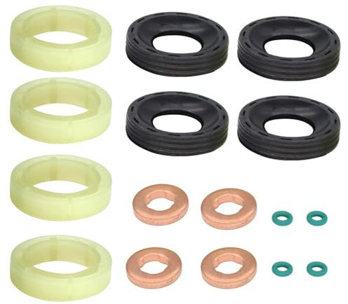 inyectores Apto para FORD FIESTA MK5 2002-2010 1.6TDCI 1314368 1432205 JUEGO DE ARANDELA DE SELLO DE INYECTOR DE COMBUSTIBLE Inyector de Combustible