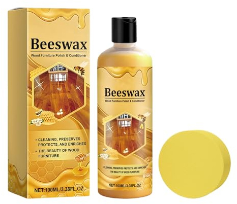 Pour Meubles En Bois 100 ml Restaurateur d'Éclat Naturel | Meubles En Pâte Pour Et Faire Briller Armoires Tables Portes Tiroirs Sols Planches