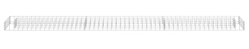 Homvdxl Gabion Baskets Border | 270x30x10 cm | Galvanised Steel Wire Mesh Basket Fence | Gabion Cages | Wire Baskets for Landscaping, Retaining Walls