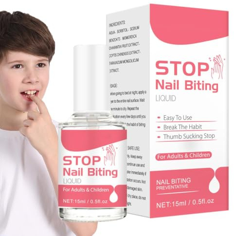 Líquido para detener las se las uñas, fórmula antilas uñas para niños 0.5 | Tapón para uñas Sabor amargo, dejar de se las uñas, chuparse el d