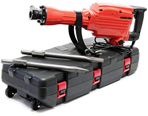 Martello demolitore 1700W con scalpello e accessori per cemento, pietra e muratura 1900 rpm