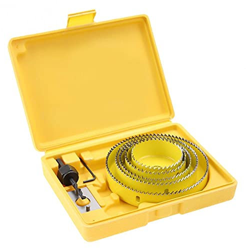 BE-TOOL Kit de corte de metal, brocas redondas, juego de 13 piezas de sierra perforadora de madera duradera, herramientas de corte de hoja de metal para tabla de yeso