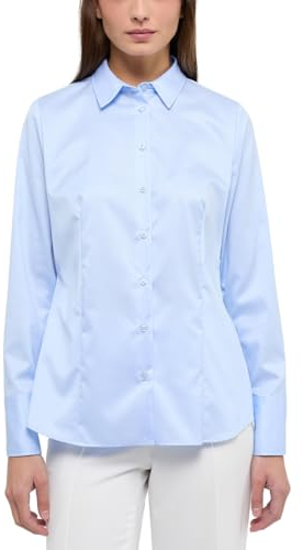ETERNA Female Cover Shirt Bluse unifarben Regular FIT 38_D_1/1, 1/1, hellblau