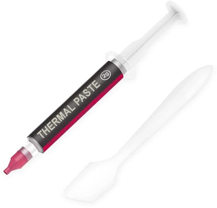 We Can Source It Ltd - Carbon Thermal Paste with 2g Syringe Applicator and Spatula High Performance CPU GPU Heatsink Compound – Easy to Apply – Non-Conductive and Safe for All Processors