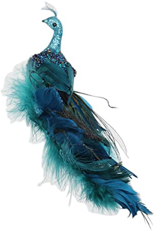Katutude Pfau Dekoration - Pfauendekoration Christbaumschmuck, Pfau mit Federn Pailletten, Kunststoff Vögel mit Clip für Weihnachten Pfau Dekoration Christmas Ornaments für Hochzeit Home Decoration