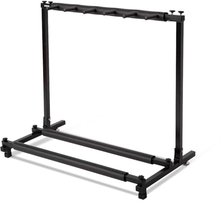 LALAHO 3/5/7/9 Multiple Guitars Stand Foldable Guitar Stand Musical Instruments Display Rack for Studio or Home (5 Holder)