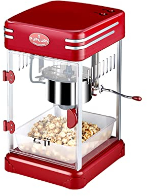 Machine à Pop-Corn, Machine à Pop-Corn électrique rétro – Faites de délicieux Pop-Corn de cinéma à air Chaud sain et sans Graisse, des friandises Maison saines et saines Moins Gras