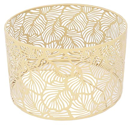 Lichtschirm, Lampenschirm für E14-E27-Glühbirnen, Moderner Trommel-Lampenschirm für Tischlampen, Kronleuchter und Stehleuchten (Gold)