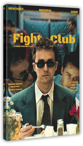 Fight Club Filmposter 10 Leinwand Poster Wandkunst Dekor Druck Bild Gemälde für Wohnzimmer Schlafzimmer Dekoration Rahmenstil 20 x 30 cm